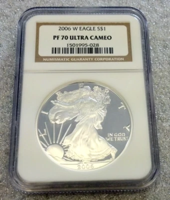 2006-W SILVER EAGLE NGC PR70 DCAM (2938) - Image 1 of 4