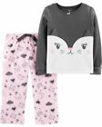 NEW 2pc Carter's Kitty Cat Fleece Pajamas PJS Size 12 mo NWT