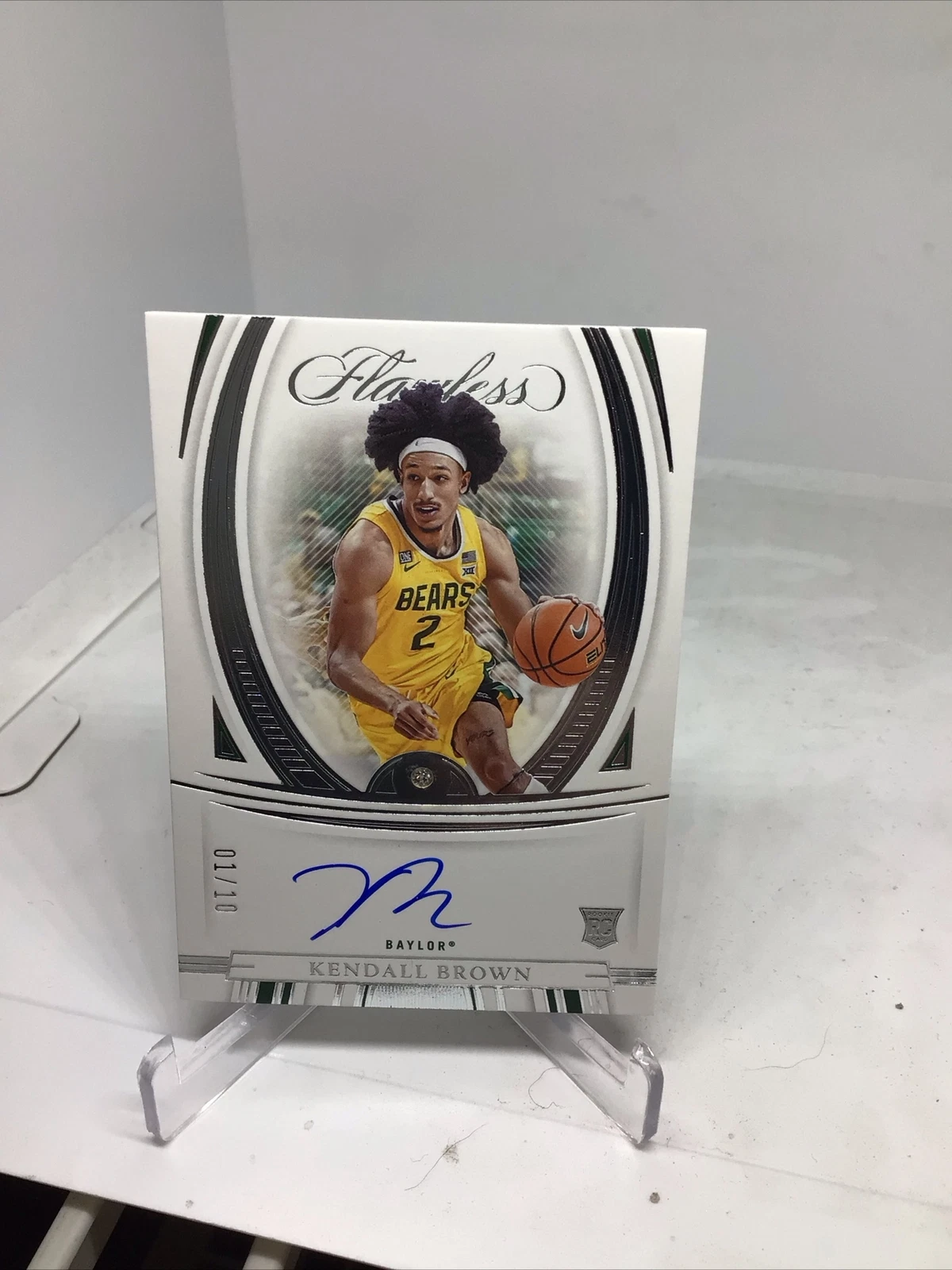 2022-23 Flawless Collegiate Signatures Silver Kendall Brown Pacers #'d 1/10