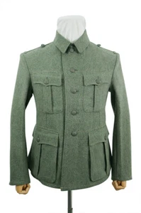 Blusa de campo túnica de lana gris campo M33 Heer EM alemana Segunda Guerra Mundial - Imagen 1 de 3