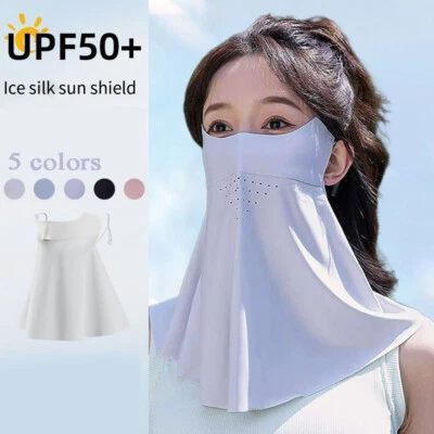 Ice Silk Mask Sunscreen Face Scarf Outdoor Sports Neck Wrap Cover UV Protection⊥ - Image 1 of 4