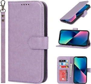 SailorTech iPhone 13 Wallet Case, Premium PU Leather Case Flip Case - Purple - Picture 1 of 6