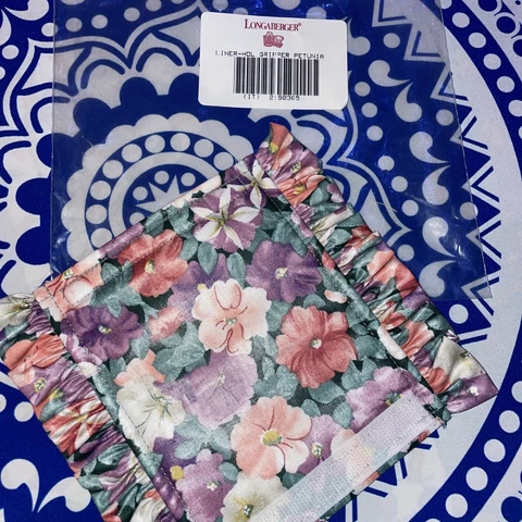 Longaberger 1997 May Series Petunia Fabric Padded Handle Gripper #2190365 - NEW Cover