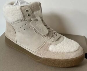 BRAND NEW CLARKS CREAM  LACE-UP CRAFTCUP MID BOOTS SIZE UK 5 D Natural Interest