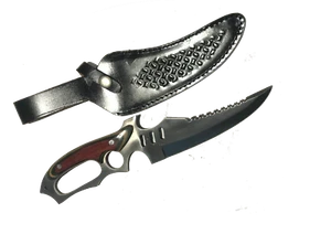 COLUMBIA CP Brand New Straight Stainless Fixed Blade Hunting Knife + Sheath 1023 - Picture 1 of 9