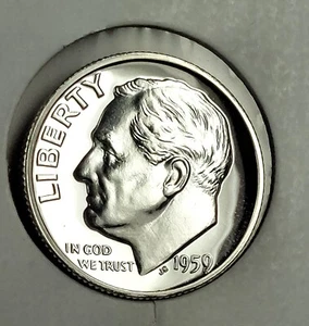 1959 PP ROOSEVELT GROSCHEN 90 % SILBER - Bild 1 von 2