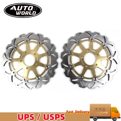 For Suzuki TL 1000 R 1998 1999 2000 2001 2002 2003 Front Brake Rotors Disc Gold - Image 1 of 4