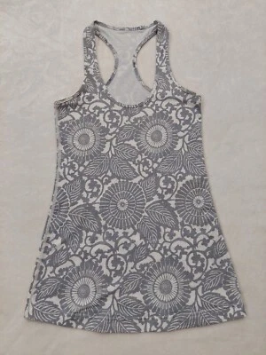Camiseta sin mangas Lululemon Cool espalda cruzada playa floral fósil original línea larga para mujer Foto 1 de 4