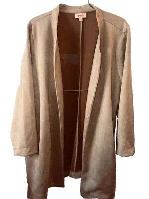 Evri 3x NWT Jacket Topper Women’s Plus Open Front Msrp68 Tan Beige - Image 1 of 4