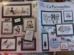 Cat Purr-sonalities Kitty Cat Feline Cross Stitch PATTERN Booklet/Leaflet - Picture 1 of 3