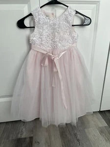 Marmellata Girls Pink Tulle Waist Band Sleeveless Dress Sz 4 - Picture 1 of 7