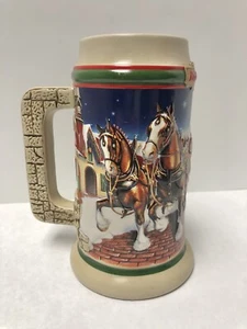 Budweiser Holiday Stein - 1998 Grant's Farm Holiday CS343 Clydesdale - Picture 1 of 10