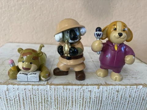 3 Ganz Webkinz Figure Figurine 2” dog, tiger and kahola Cover