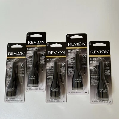 (5) REVLON Colorstay Crema Gel Delineador de Ojos, Impermeable #001-Negro (Todo Sellado) Foto 1 de 2