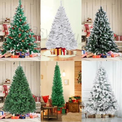 Spruce Realistic Artificial Holiday Christmas Tree Xmas Tree with Metal Stand US - Image 1 of 3