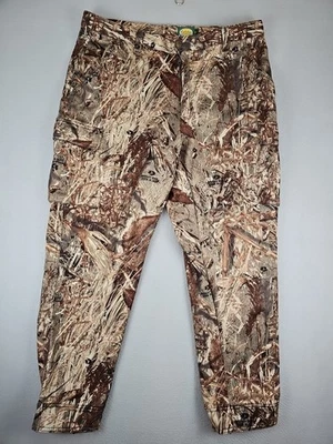Cabelas Camo Hunting Pants Men's 42x31 Mossy Oak Duck Blind Fleece Lined Cargo - Image 1 of 4