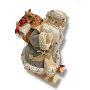 Enesco 2016 El Corazón de la Navidad 4052759 Papá Noel con Zorro Nueva Caja Usada - Imagen 1 de 8