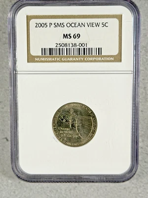 2005-P SMS Ocean Views 5C Jefferson Nickel NGC MS67 #2P65 - Image 1 of 2