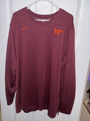 Nike Virginia Tech Hokies Football Team Issued Long Sleeve Shirt Men’s 3XL - Image 1 of 4