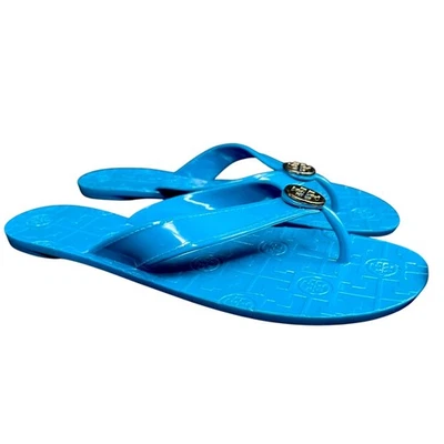 Sandalias de tanga Tory Burch azul vibrante Thora para mujer - talla 10,5 - venta al por menor de $200 Foto 1 de 4
