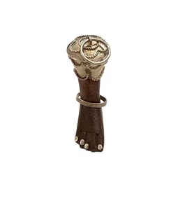 Sterling Wood Foot Charm Penca De Balangandas Brazilian Jewelry Pendant - Picture 1 of 8