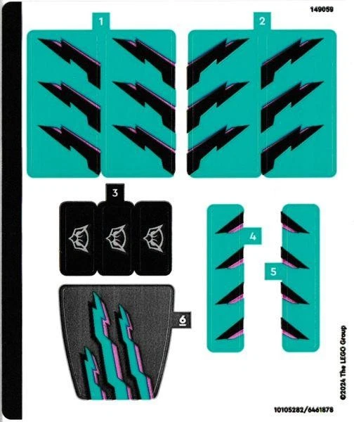 HOJA DE PEGATINAS LEGO 60406 COCHE DE CARRERAS Y CAMIÓN PORTADOR DE COCHES del set Nuevo Foto 1 de 1