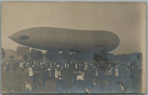 GERMAN WWI MILITARY ZEPPELIN DIRIGIBLE ANTIQUE REAL PHOTO POSTCARD RPPC - Picture 1 of 2