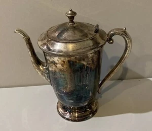 Vintage Washington Silver Plated Teapot 9” High Hinged Lid - Stamped - Picture 1 of 7