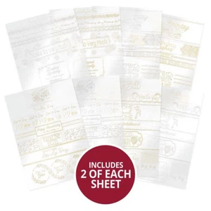 Hunkydory - Luxury Foiled Acetate Card Wraps - LFACW101 - rrp £12.99 - Picture 1 of 2