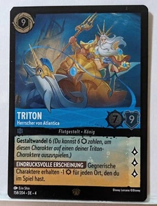 Disney Lorcana 4 TCG * TRITON* 158/204 * FOIL * HOLO * DEUTSCH * LEGENDÄR - Bild 1 von 1