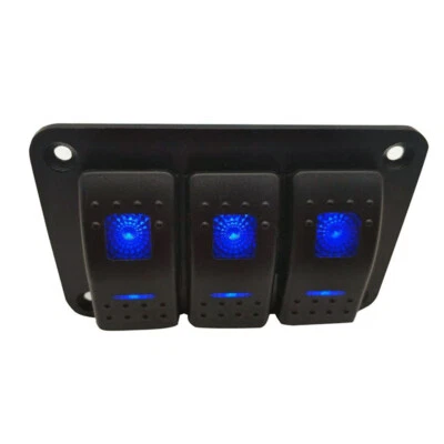 Kit de luces LED de panel de interruptor basculante de palanca de 3 velocidades impermeable para automóvil camión marino  Foto 1 de 4