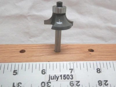 (1) NUEVO MLCS 5/16" R Roundover Carburo Punta Router Broca 1/4" Rodamiento de vástago n2 Foto 1 de 4