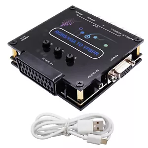 RGBS VGA SCART TO YPBPR Color Difference Component Converter Video Adapter+Cable - Picture 1 of 10