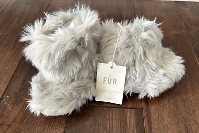 Ботинки Restoration Hardware Baby Child Luxe серые из искусственного меха размер 12-24 месяцев - Изображение 1 из 4