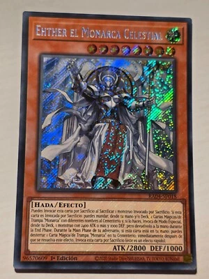 Ehther the Heavenly Monarch (V.3 - Secret Rare)●YUGIOH●RA04●SPANISH●1st●NM●Y60 - Image 1 of 2