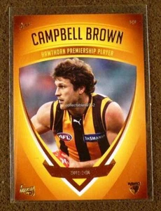 2011 SELECT HAWTHORN HERITAGE PREMIERSHIP PLAYER CARD CAMPBELL BROWN - Picture 1 of 1