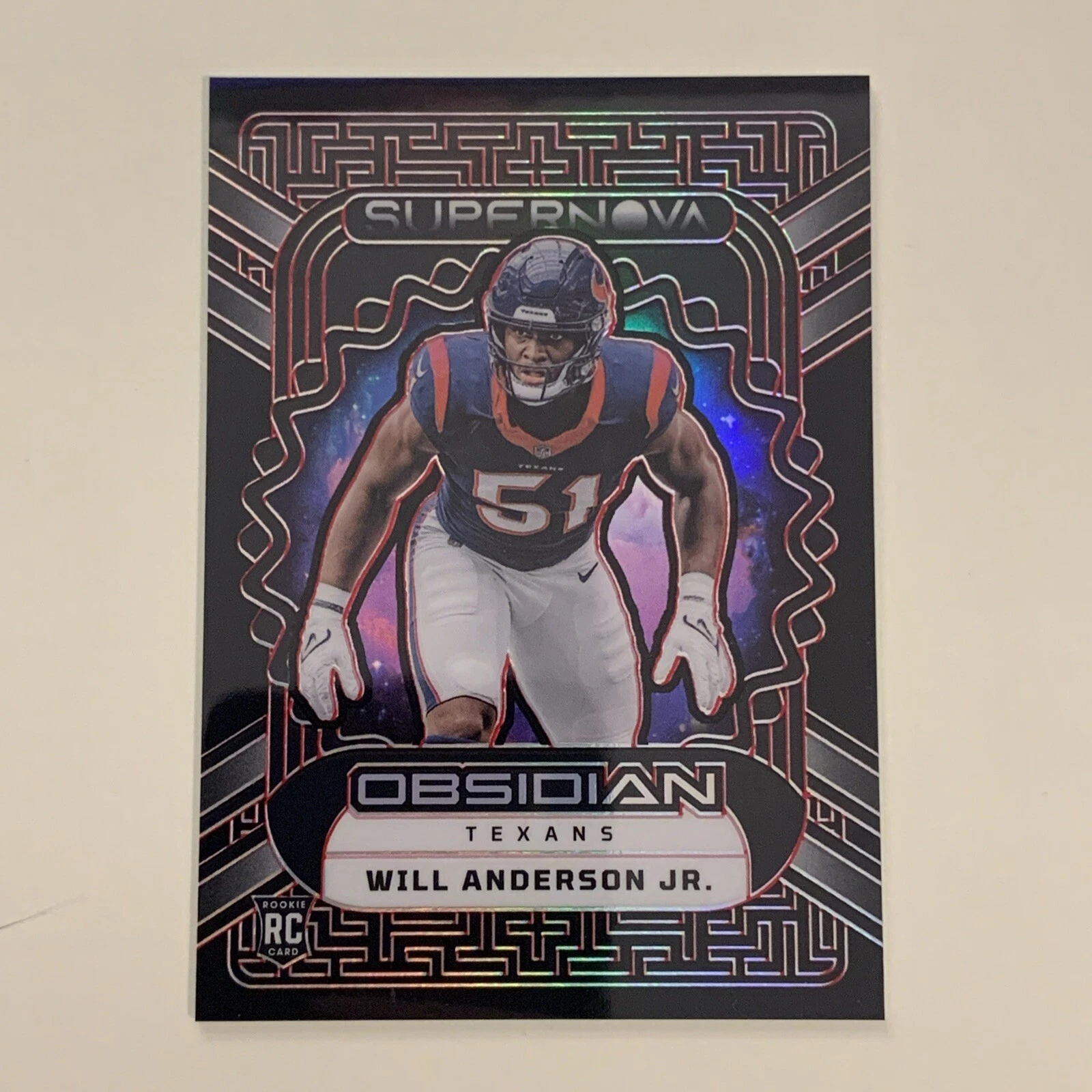 2023 Obsidian SuperNova Will Anderson Jr Red Electric Etch RC #/10 Texans No. 23