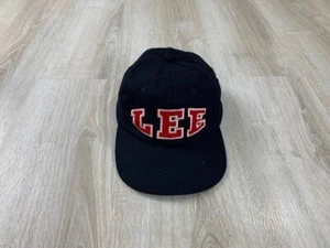 Mens vintage wool cap LEE Big Logo Color Blue - Picture 1 of 11