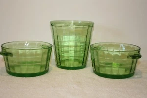 Block Optic green (2) open ice tub/butter tub and ice bucket (no handle) - Picture 1 of 10
