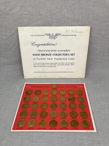 Franklin Mint Solid Bronze Collectors Set Of Presidential Coins; See Pics - Picture 1 of 7