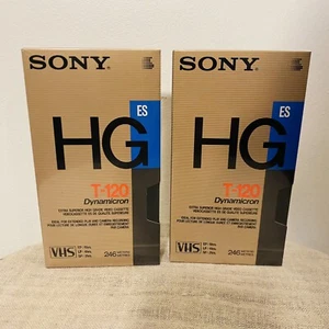 NEU/VERSIEGELT Sony Dynamicron ES-HG T-120 leere VHS-Kassetten 2er Set - Bild 1 von 4