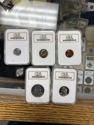 1960 Proof Set - NGC PF68 Old Holder 5 Coin Set - Fatty Holders - Image 1 of 4