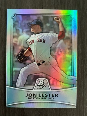 2010 Bowman Platinum Jon Lester Thick Refractor 95 serial 782/999 Boston Red Sox - Image 1 of 2