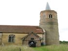 Photo 6x4 St George's Church - porch and tower Audley End/TM1482 St Geor c2009