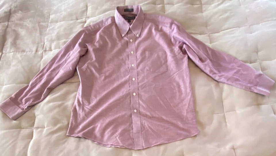 David Taylor Para Hombres Aguja Única Sastrería Rosa Manga Larga Con Botones Talla 16.5 Foto 1 de 4