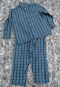 Mens Blue chequered Pyjamas Pj Marks And Spencer. XL Loungewear Set - Picture 1 of 4