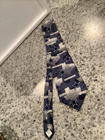Dallas Cowboys Blue/Silver All Silk Texas Tie Cover
