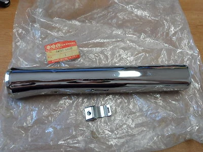 Cubierta cromada silenciador izquierdo Suzuki 1980-1982 GS450EX GS450SX 14790-44100 NUEVO OEM Foto 1 de 4