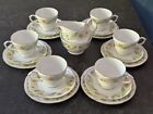 Duchess Vintage greensleeves 20 piece Tea Set 1950 Bone China Tea Cups Saucer
