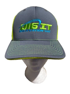 Dig It Excavation Baseball Trucker Cap Hat Embroidered Neon Mesh Size S-M NEW - Picture 1 of 7